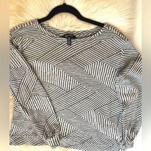 Ellen Tracy crew neck Stripe Ash